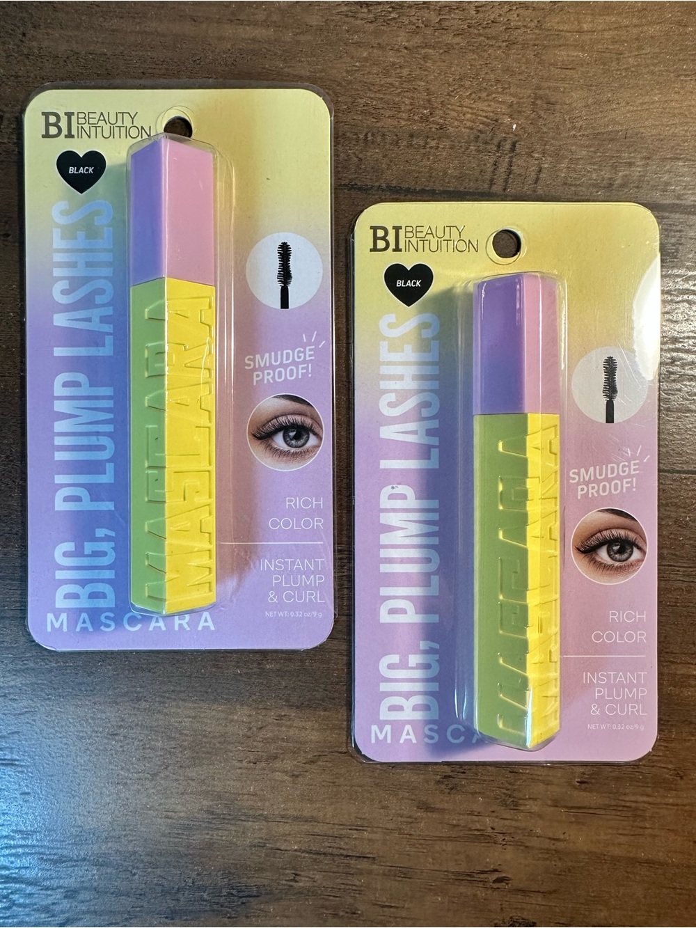 Beauty Intuition 2 Pk Big Plump Lashes Mascara Black Smudge Proof Instant Plump